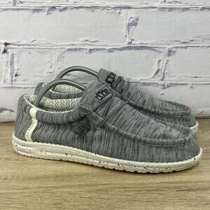 Hey Dude Wally Stretch Gray Slip On Shoes Men's Size 9 Casual Comfort